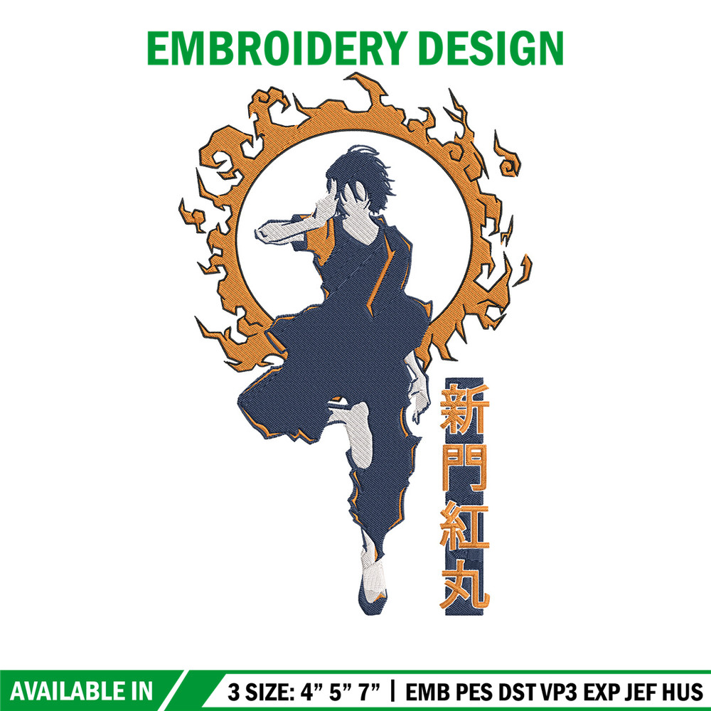 Benimaru Embroidery Design, Enen no Shouboutai Embroidery,Embroidery File,Anime Embroidery,Anime shirt,Digital download.jpg