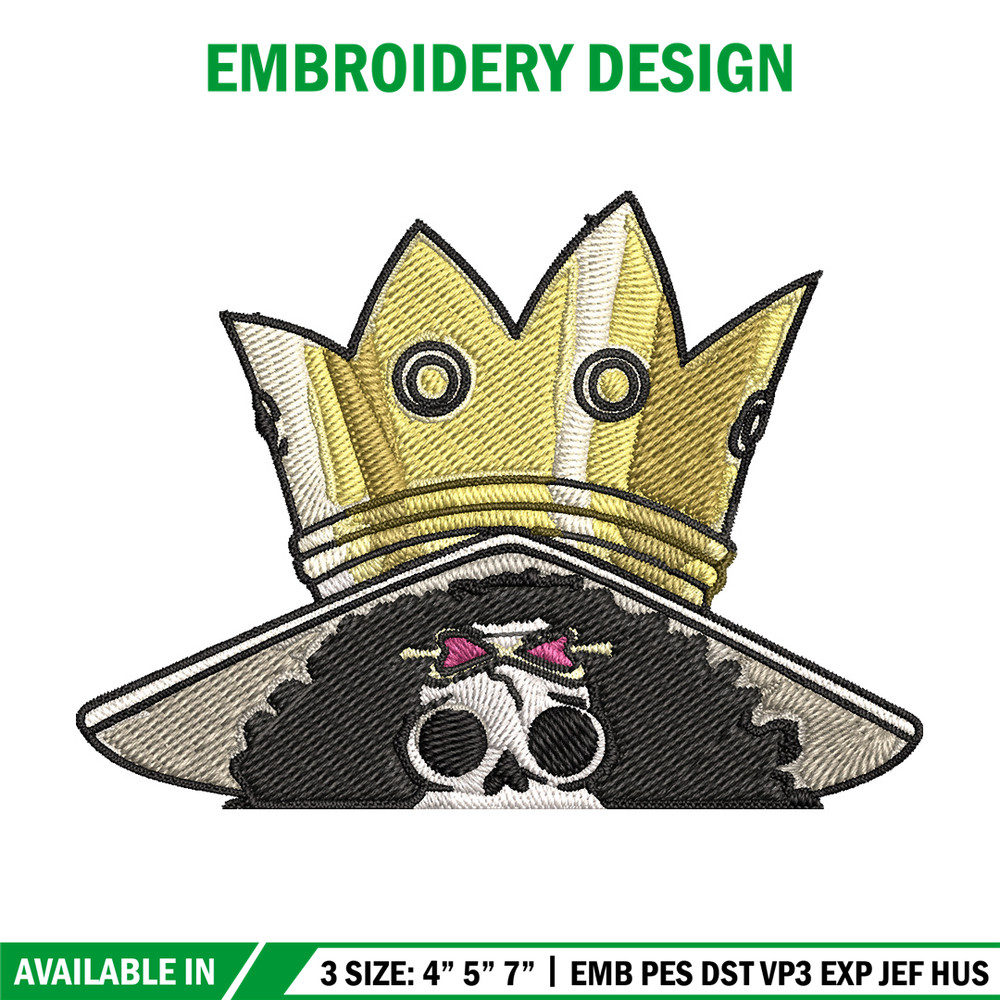 Brook Peeker Embroidery Design, One piece Embroidery, Embroidery File, Anime Embroidery, Anime shirt, Digital download..jpg