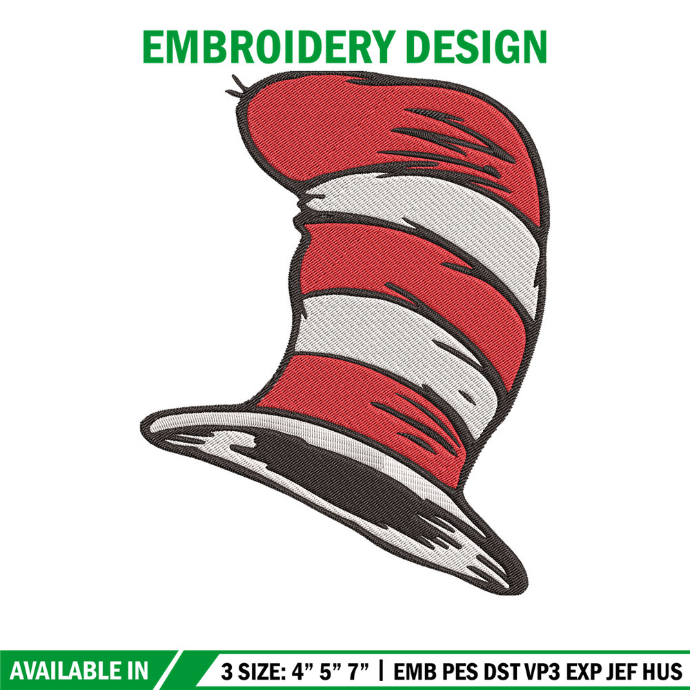 Cat In The Hat Embroidery Design, Dr seuss Embroidery, Embroidery File, Embroidery design, Digital download..jpg