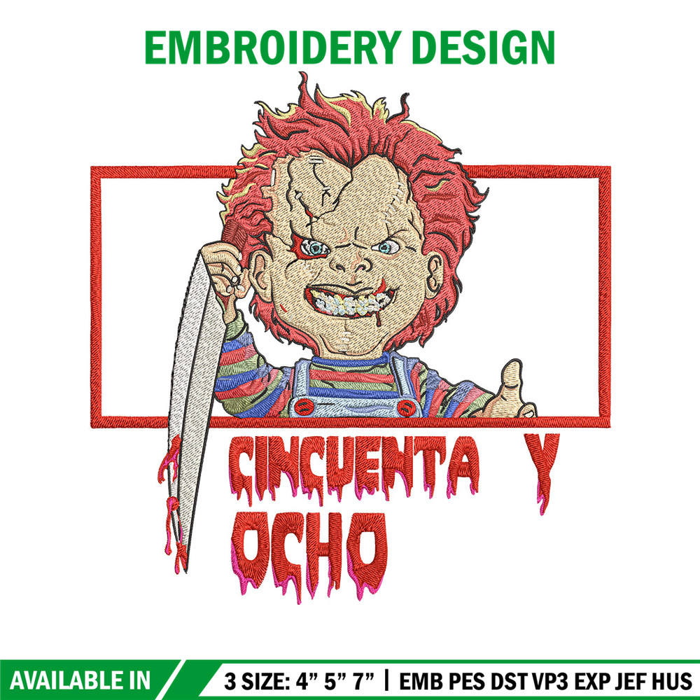 Chucky box Embroidery Design, Horror Embroidery, Embroidery File, Anime Embroidery, Anime shirt, Digital download.jpg