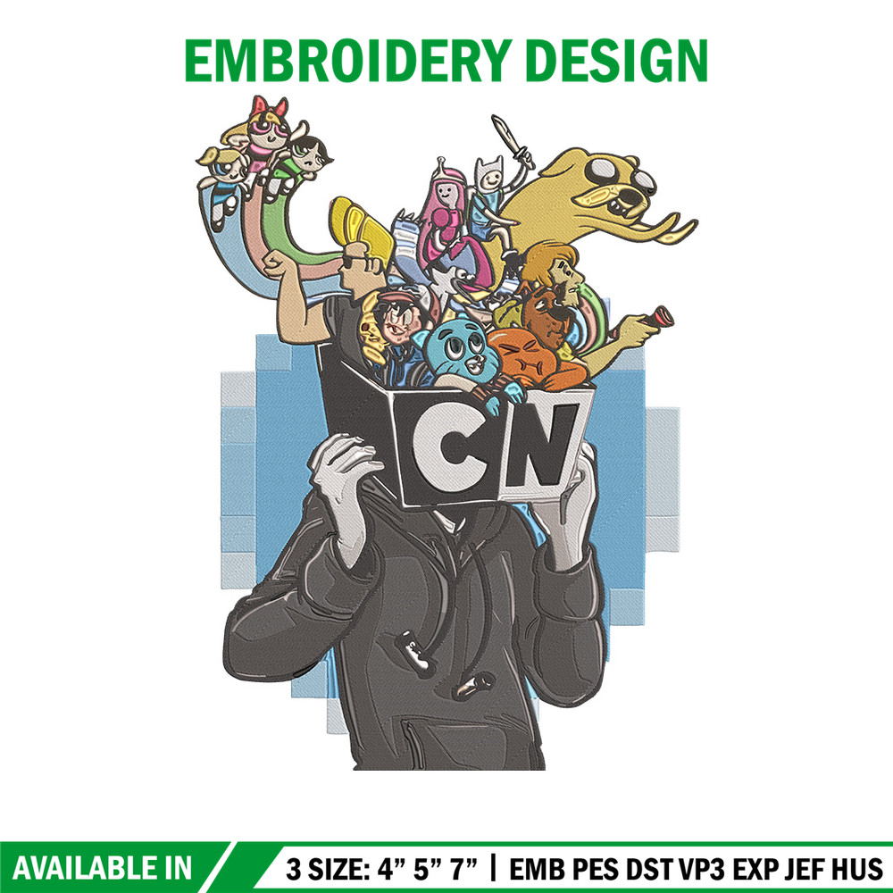 CN character Embroidery Design, CN cartoon Embroidery, Embroidery File, Anime Embroidery, Anime shirt, Digital download.jpg