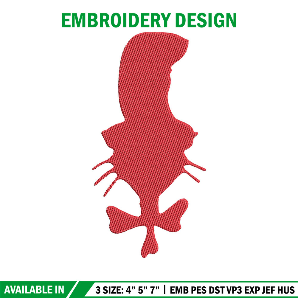 Dr Seuss Red Embroidery Design, Dr Seuss Embroidery, Embroidery File, Embroidery design, Digital download..jpg