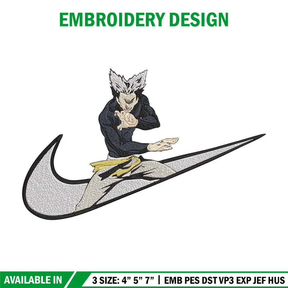 Garou x nike Embroidery Design, One punch man Embroidery, Embroidery File,Nike Embroidery, Anime shirt, Digital download.jpg