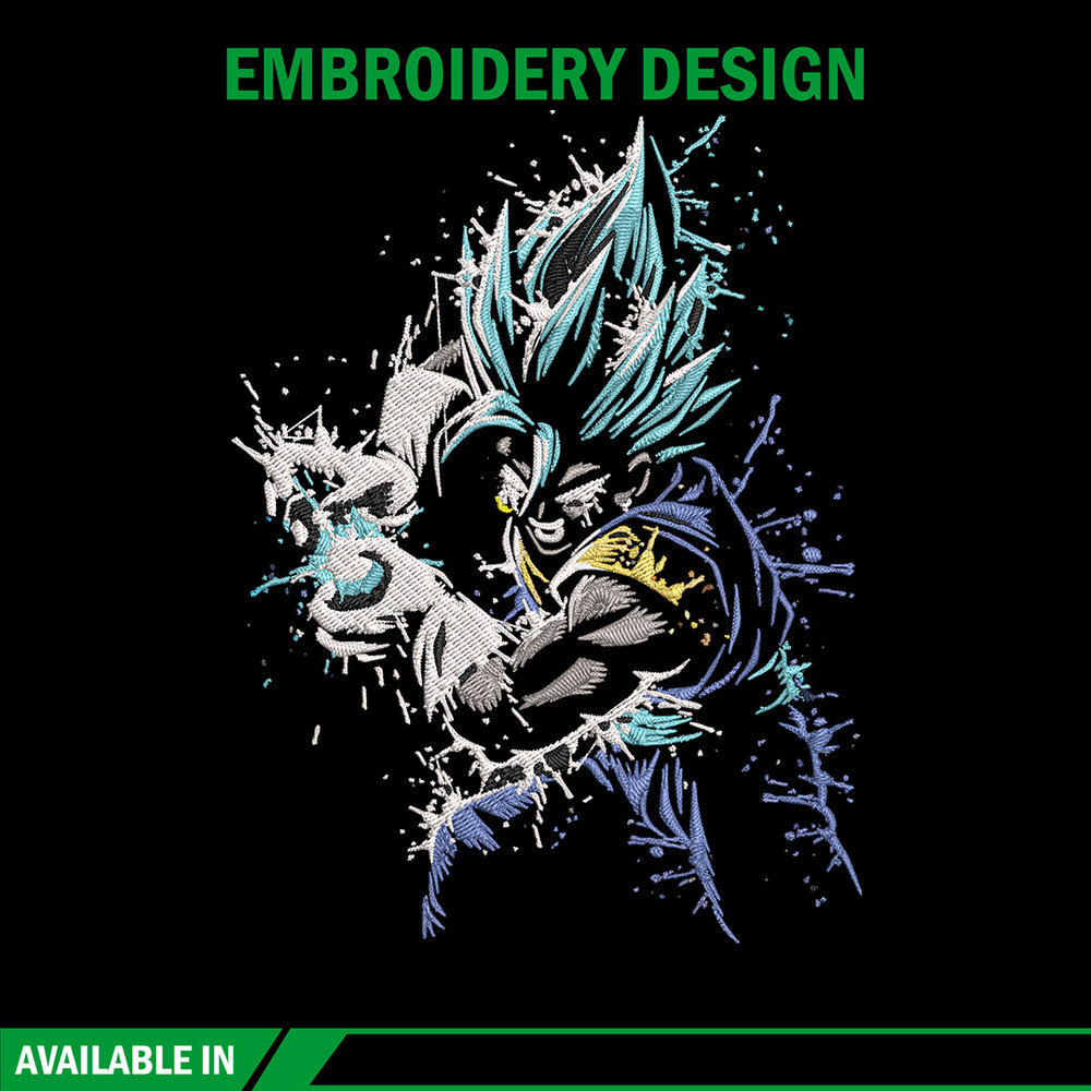 Gogeta Embroidery Design, Dragonball Embroidery, Embroidery File, Anime Embroidery, Anime shirt, Digital download.jpg