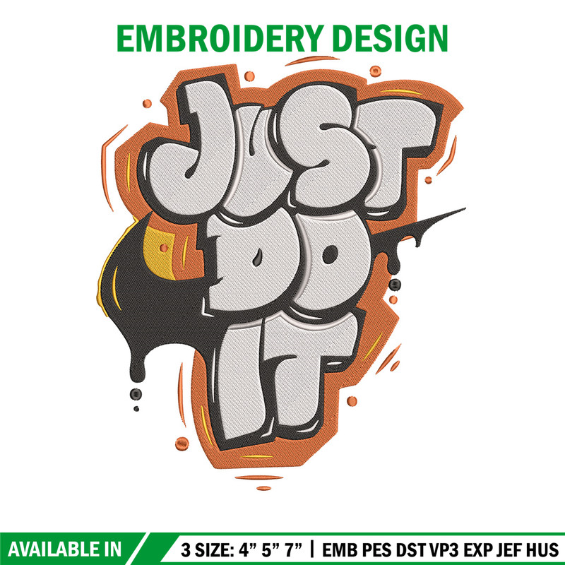 Nike just do it Embroidery Design, Logo Embroidery, Embroidery File, Nike Embroidery, Anime shirt, Digital download..jpg