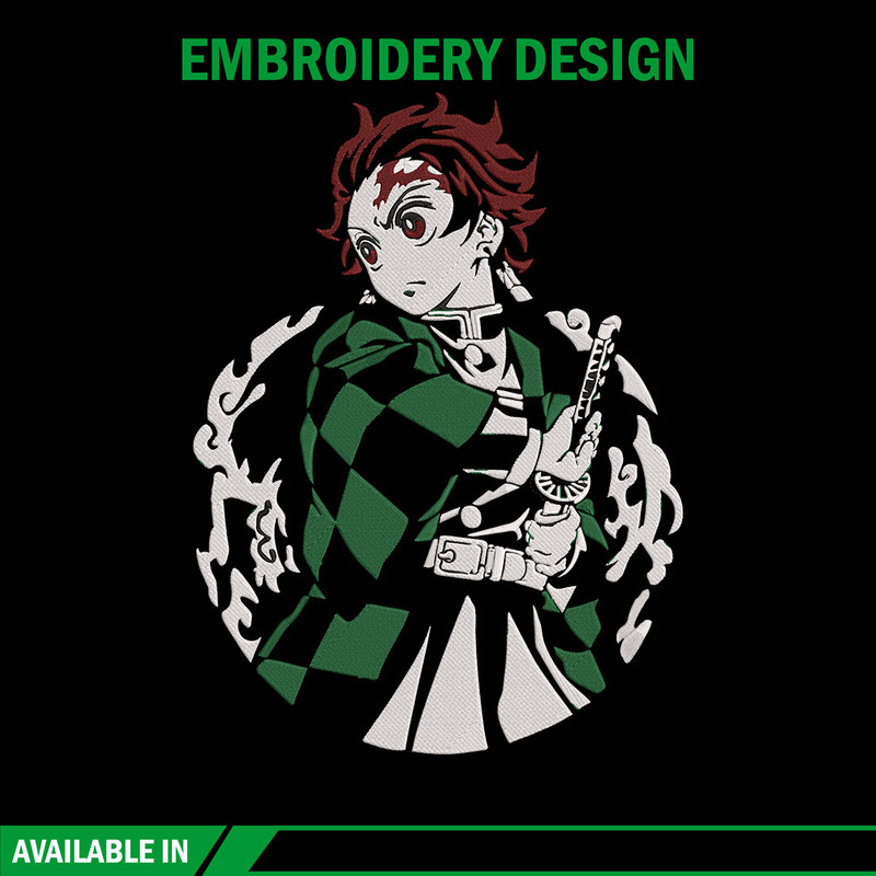 Tanjiro kamado Embroidery Design,Demon slayer Embroidery,Embroidery File, Anime Embroidery, Anime shirt,Digital download.jpg