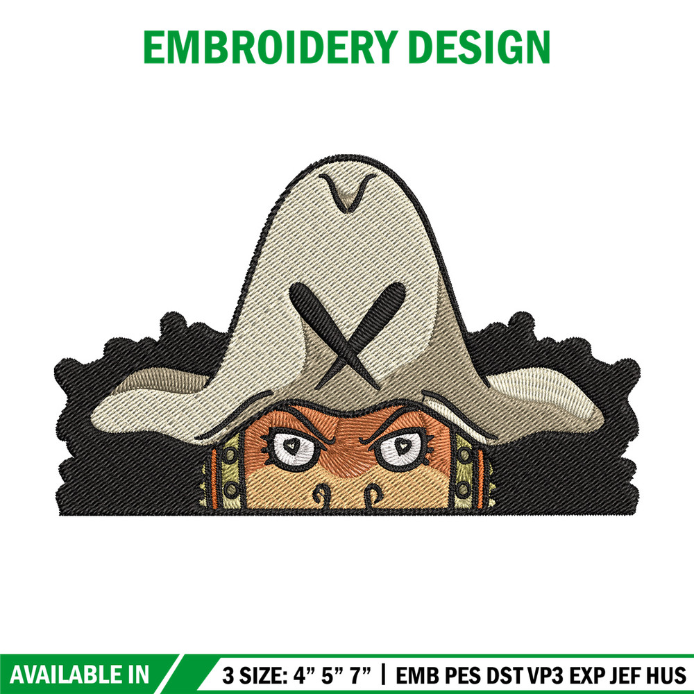 Usopp Peeker Embroidery Design, One piece Embroidery, Embroidery File, Anime Embroidery, Anime shirt, Digital download..jpg