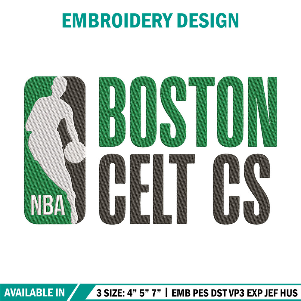 Boston Celtics logo embroidery design, NBA embroidery, Sport embroidery, Logo sport embroidery, Embroidery design..jpg