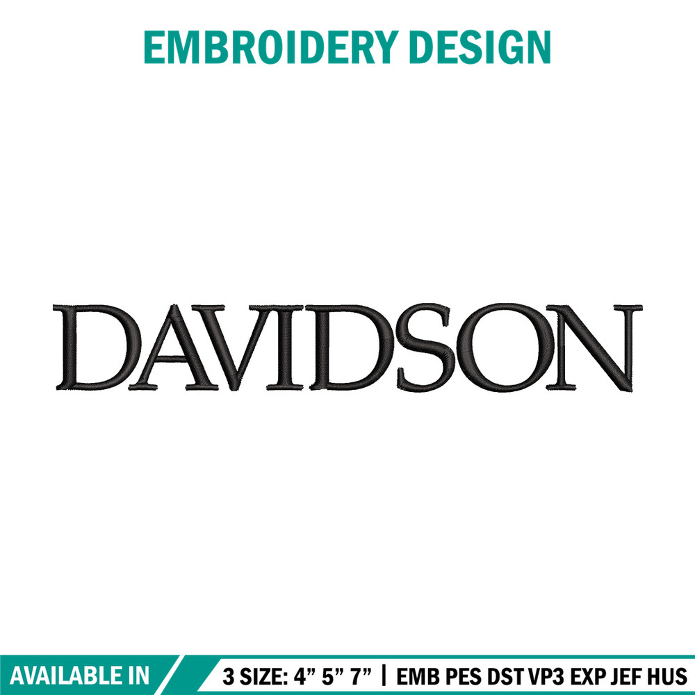 Davidson logo embroidery design, Logo embroidery, Sport embroidery, logo sport embroidery, Embroidery design.jpg