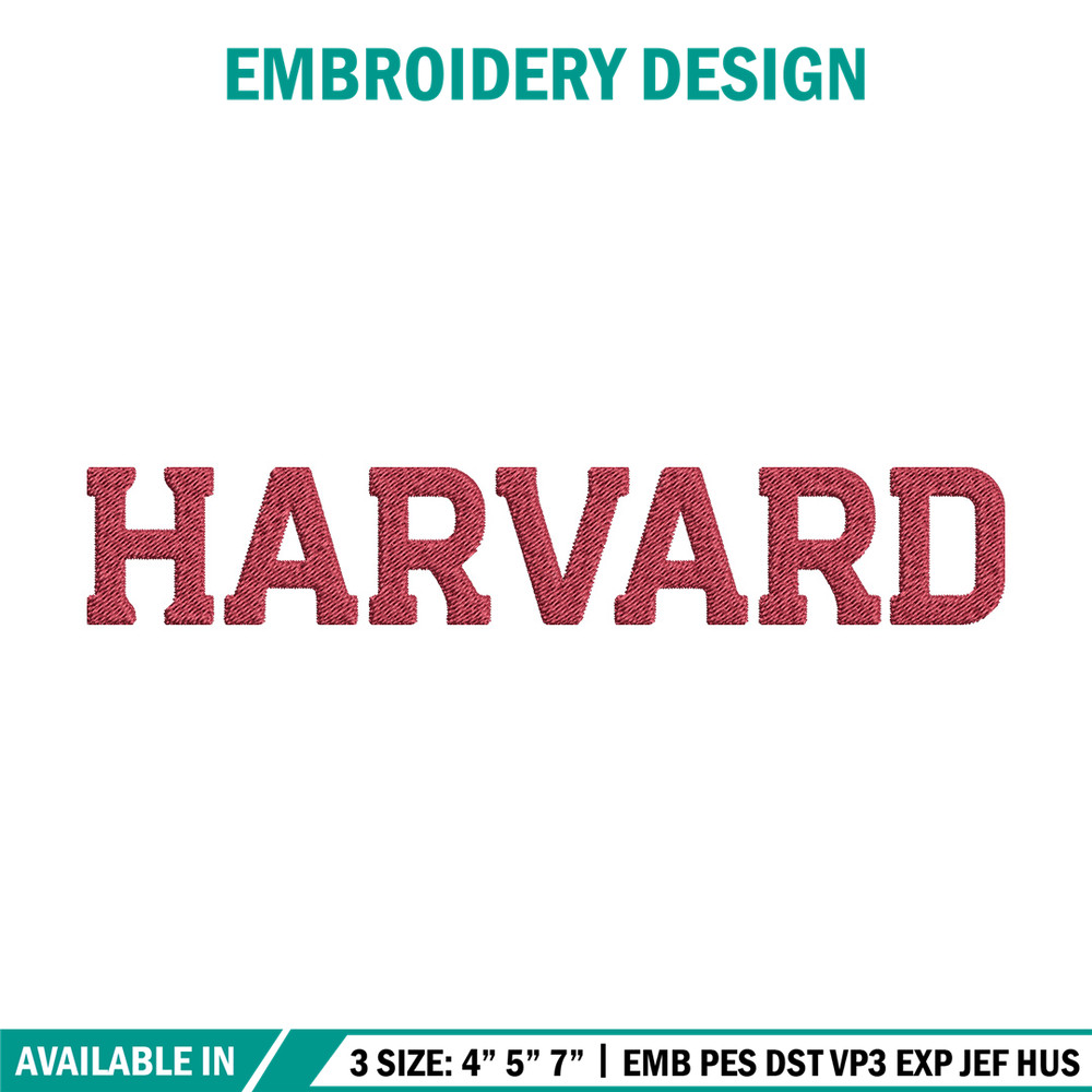 Harvard logo embroidery design, College embroidery, Sport embroidery, logo sport embroidery, Embroidery design.jpg