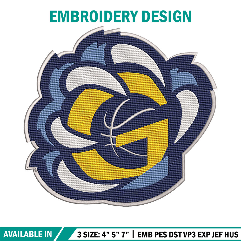 Memphis Grizzlies design embroidery design, NBA embroidery, Sport embroidery, Embroidery design,Logo sport embroidery.jpg