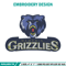 Memphis Grizzlies logo embroidery design, NBA embroidery, Sport embroidery,Embroidery design, Logo sport embroidery..jpg