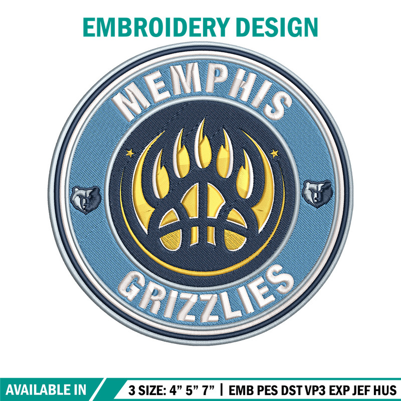 Memphis Grizzlies logo embroidery design, NBA embroidery,Sport embroidery,Embroidery design, Logo sport embroidery.jpg