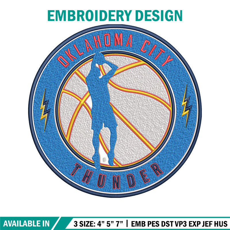 Oklahoma Thunder design embroidery design, NBA embroidery, Sport embroidery, Embroidery design, Logo sport embroidery..jpg