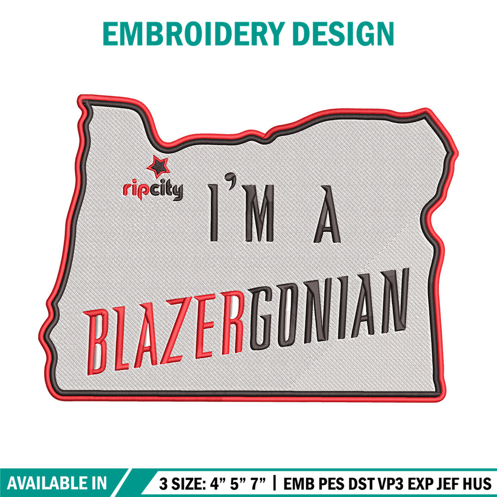 Portland Trail Blazers logo embroidery design, NBA embroidery,Sport embroidery, Embroidery design, Logo sport embroidery.jpg