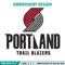 Portland Trail Blazers logo embroidery design,NBA embroidery,Sport embroidery, Embroidery design,Logo sport embroidery.jpg