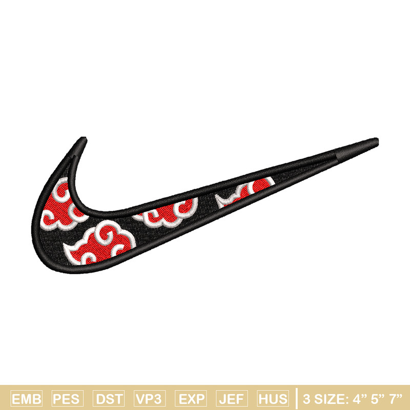 Akatsuki Nike embroidery design, Naruto embroidery, Nike design, anime design, anime shirt, Digital download.jpg