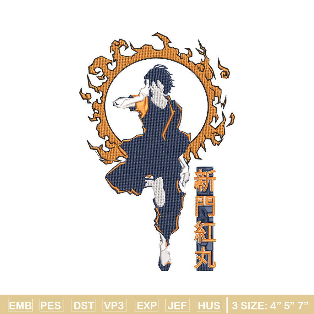 Benimaru Embroidery Design, Enen no Shouboutai Embroidery,Embroidery File,Anime Embroidery,Anime shirt,Digital download..jpg