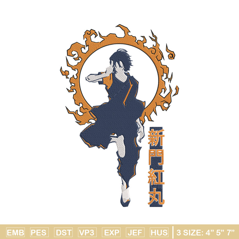 Benimaru Embroidery Design, Enen no Shouboutai Embroidery,Embroidery File,Anime Embroidery,Anime shirt,Digital download.jpg