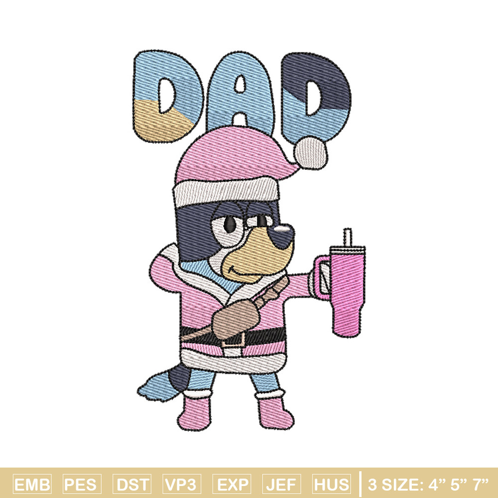 Bluey dad embroidery design, Bluey embroidery, Chrismas design, Embroidery file, Embroidery shirt,Digital download.jpg