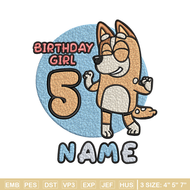 Bluey Mom Birthday Girl Embroidery, Bluey Embroidery, Embroidery File, cartoon shirt, cartoon design, Digital download..jpg