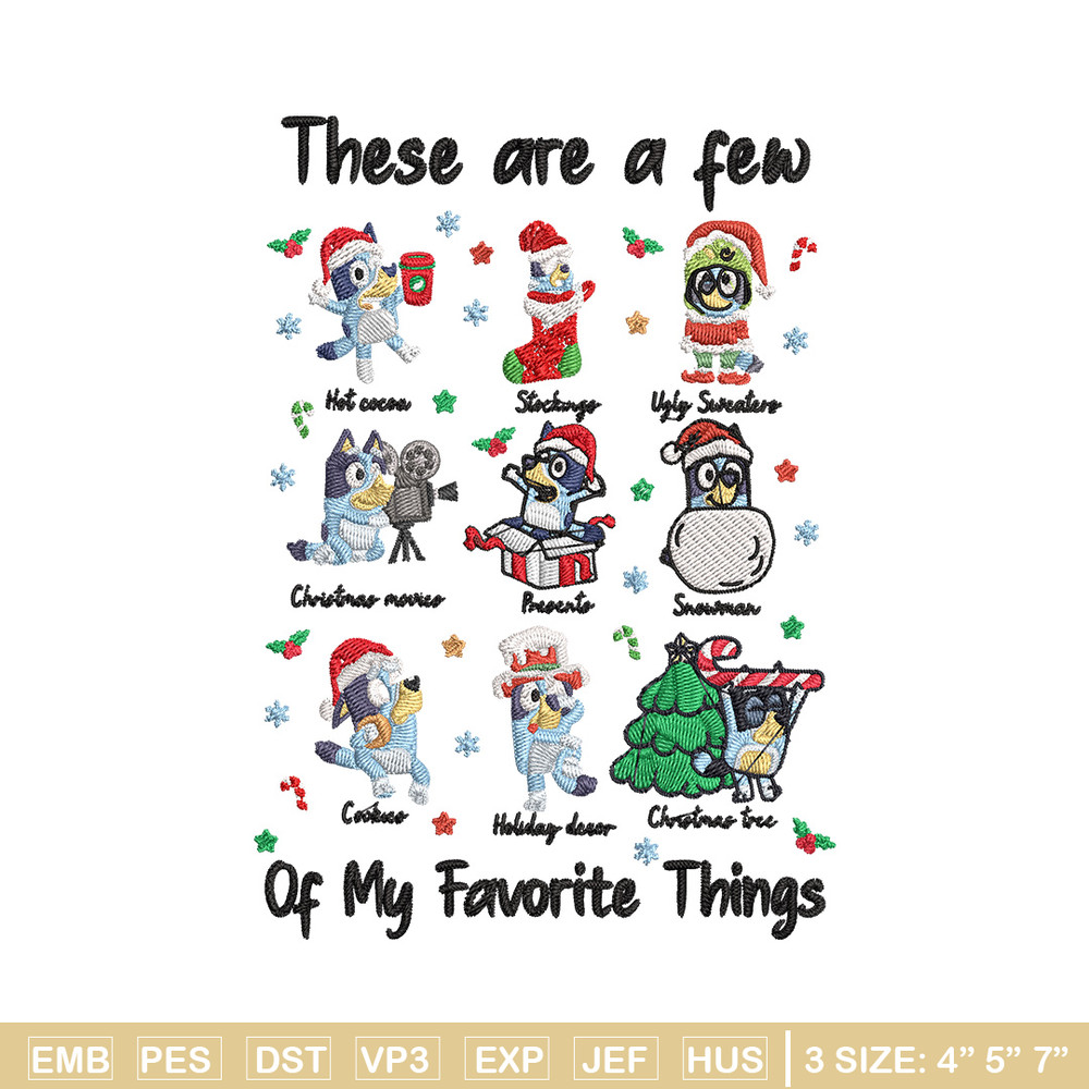 Bluey sticker Embroidery Design, Bluey Embroidery, Embroidery File, Chrismas Embroidery, Anime shirt, Digital download.jpg