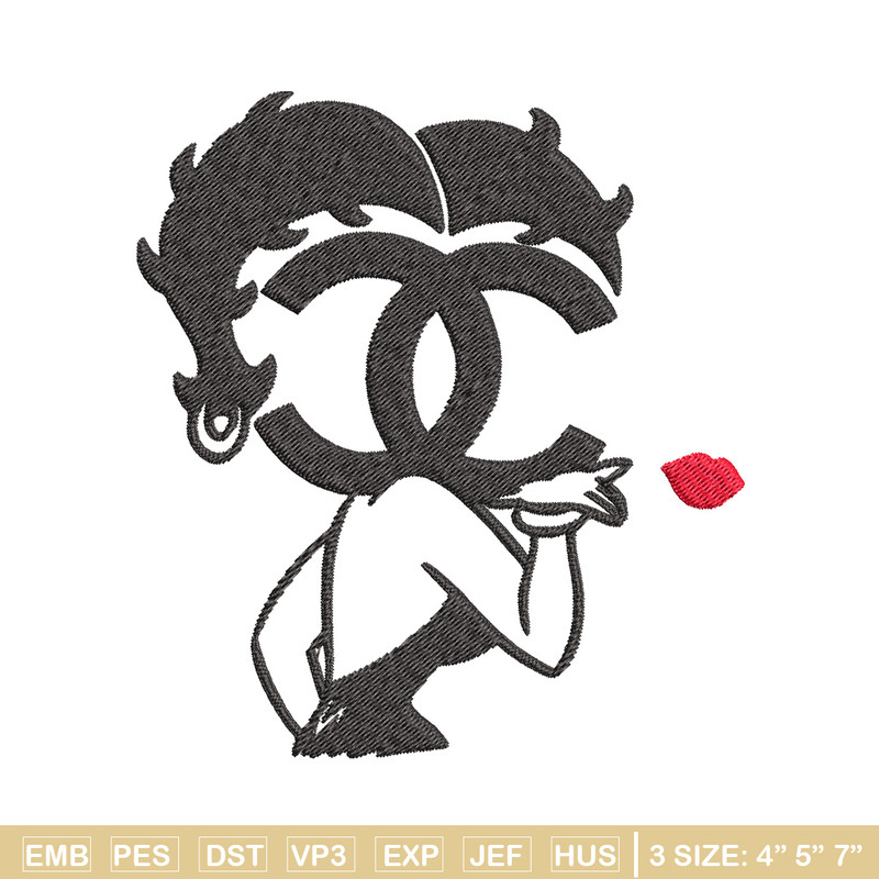 Cartoon girl gucci Embroidery Design, Gucci Embroidery, Brand Embroidery, Embroidery File, Logo shirt, Digital download.jpg