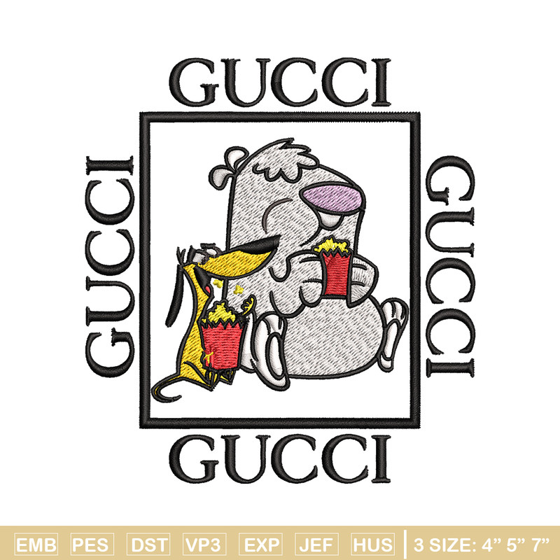 Cartoon Gucci Embroidery design, Cartoon Gucci Embroidery, cartoon design, Embroidery File, Gucci logo, Instant download.jpg
