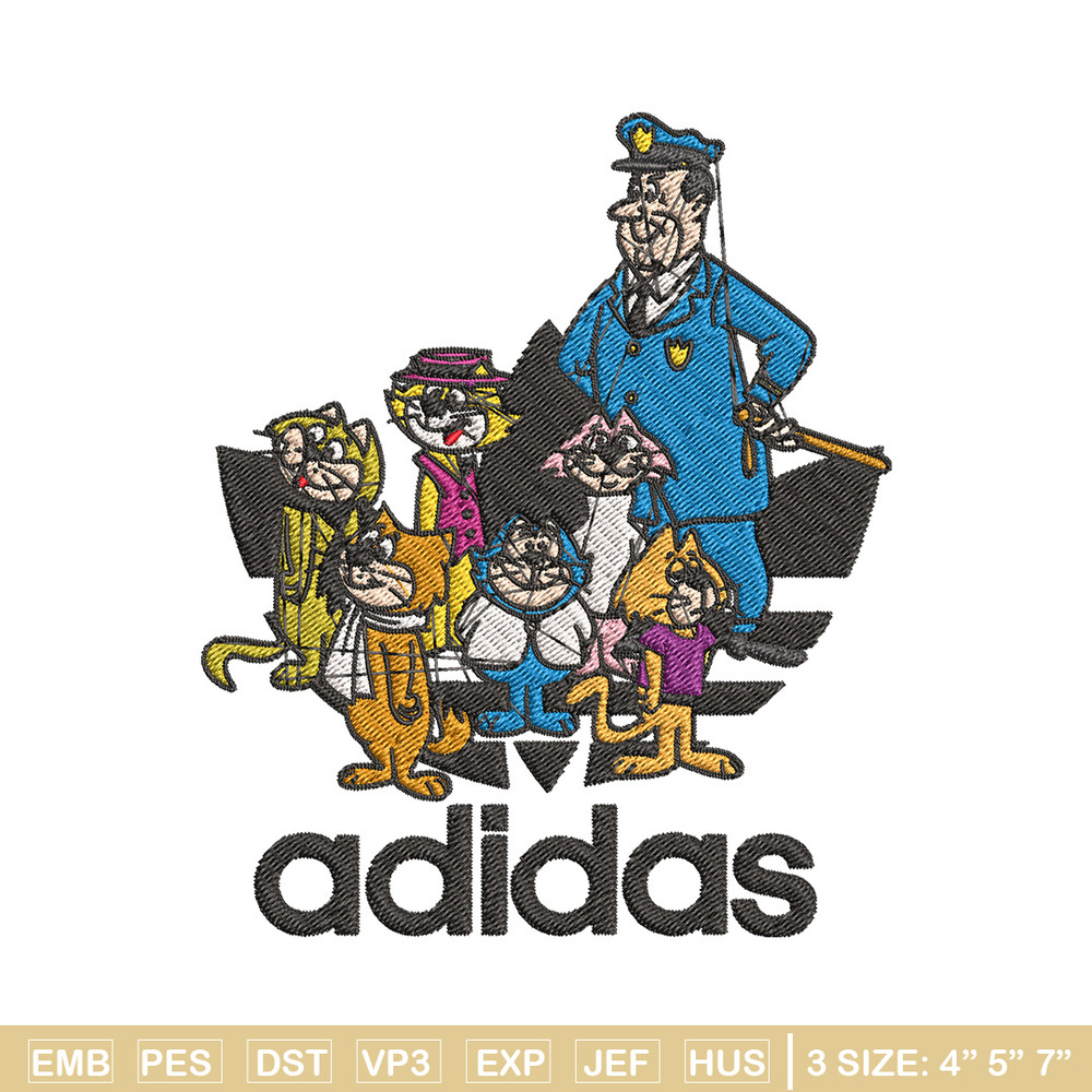 Cats cartoon adidas Embroidery Design, Adidas Embroidery, Embroidery File, Brand Embroidery, Logo shirt, Digital download.jpg