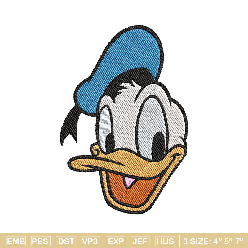Donald Duck Embroidery Design, Disney Embroidery, Embroidery design, cartoon shirt, Embroidery File, Digital download..jpg