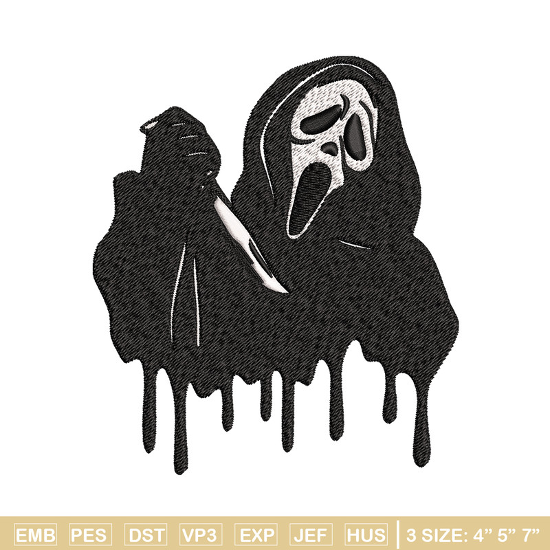 Ghostface knife Embroidery design, Horror Embroidery, Embroidery File, logo design, logo shirt, Digital download..jpg