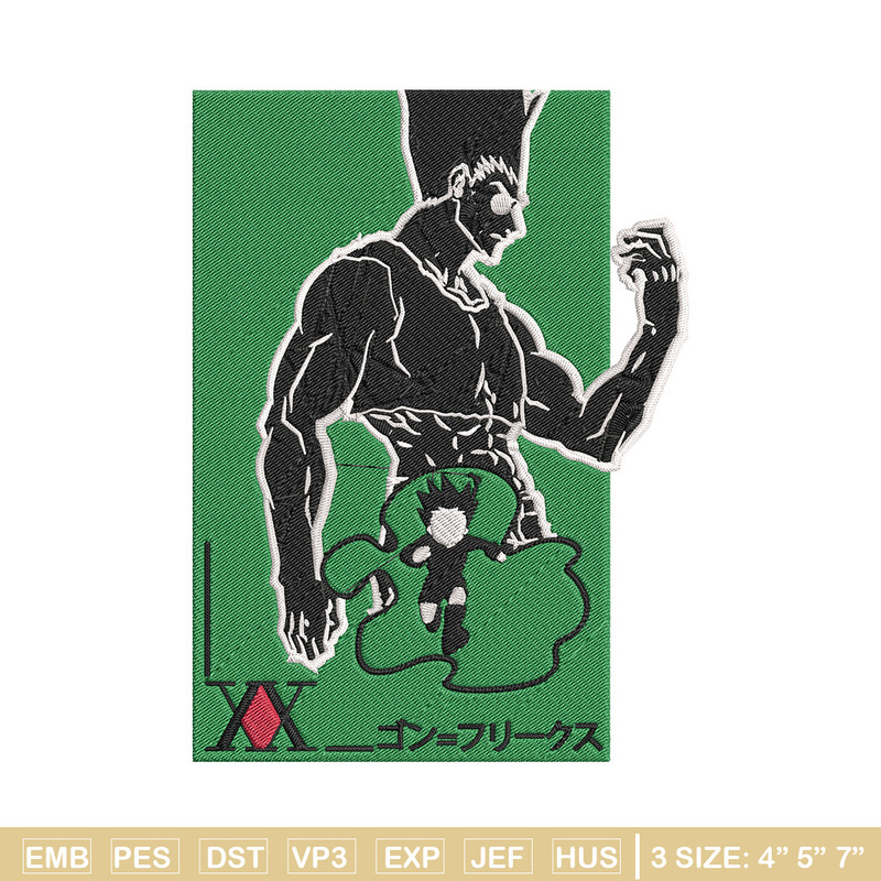 Gon poster Embroidery Design, Hunter x hunter Embroidery,Embroidery File, Anime Embroidery, Anime shirt,Digital download.jpg