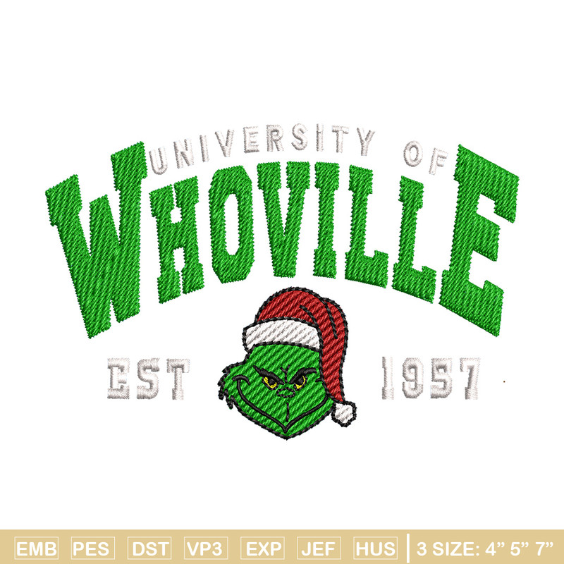 Grinch est1957 embroidery design, Grinch embroidery, Chrismas design, Embroidery file, Embroidery shirt,Digital download.jpg