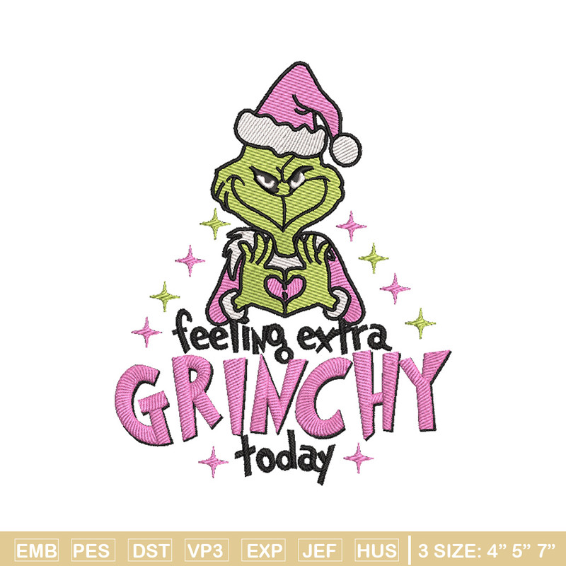 Grinch today embroidery design, Grinch embroidery, Chrismas design,Embroidery shirt, Embroidery file, Digital download.jpg