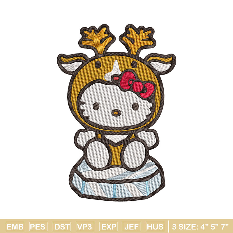 Hello kitty reineer Embroidery Design, Hello kitty Embroidery, Embroidery File, Anime Embroidery, Digital download.jpg