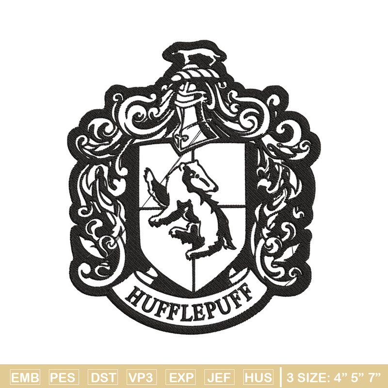 Hufflepuff Crest Embroidery Design, logo Embroidery, Embroidery File, logo shirt, Embroidery design, Digital download..jpg