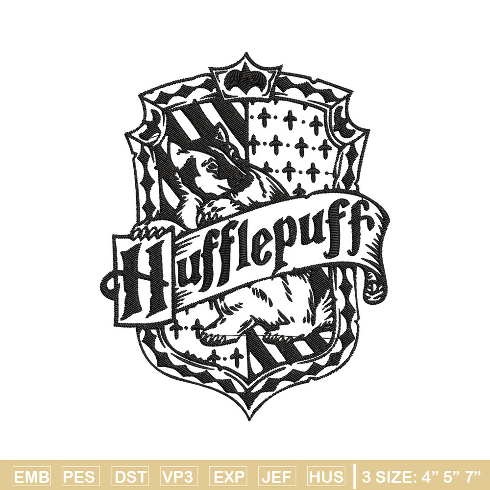 Hufflepuff Embroidery Design, logo Embroidery, Embroidery File, logo shirt, Embroidery design, Digital download..jpg