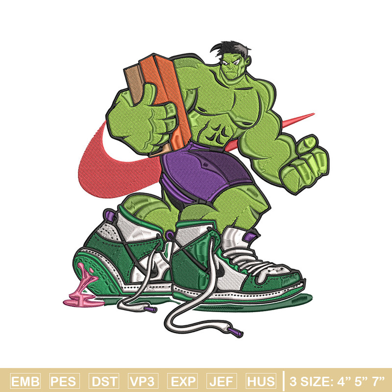 Hulk x nike Embroidery Design, Marvel Embroidery, Embroidery File, Nike Embroidery, Anime shirt, Digital download.jpg