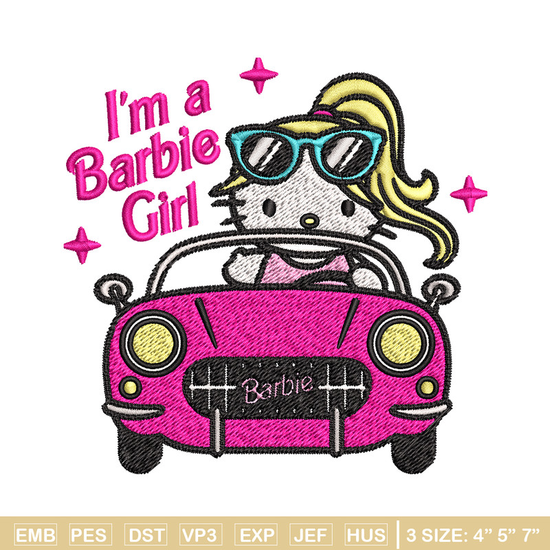 I'm a barbie girl Embroidery design, Barbie logo Embroidery, logo design, Embroidery File, logo shirt, Digital download..jpg