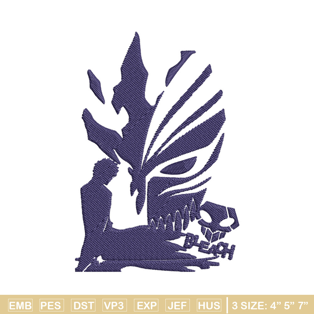 Ichigo mask Embroidery Design, Bleach Embroidery, Embroidery File, Anime Embroidery,Anime shirt, Digital download.jpg