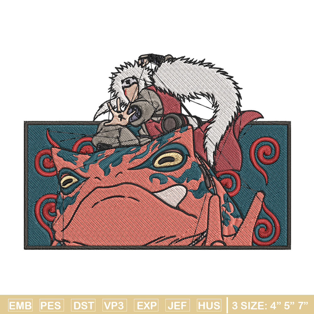 Jiraiya rectangle Embroidery Design, Naruto Embroidery, Embroidery File, Anime Embroidery, Anime shirt, Digital download.jpg
