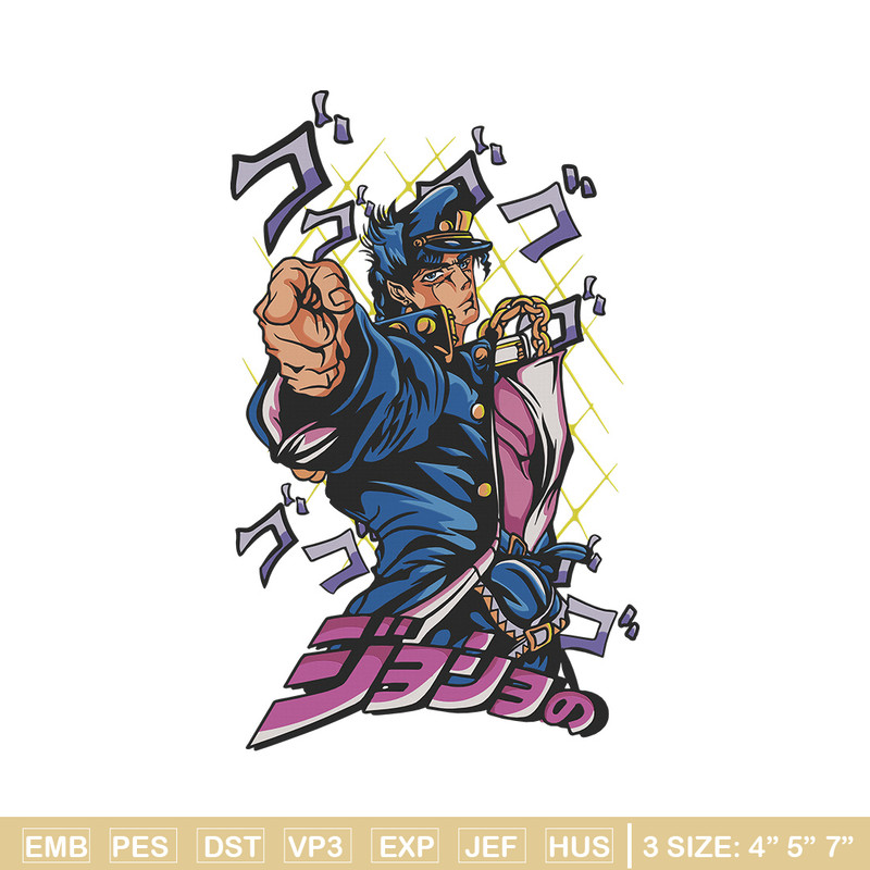 Jotaro meme Embroidery Design, Jojo Embroidery, Embroidery File, Anime Embroidery, Anime shirt, Digital download.jpg