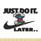 Just Do It Later Smurfs Embroidery design, Smurfs Embroidery, logo design, Embroidery File, logo shirt, Digital download.jpg