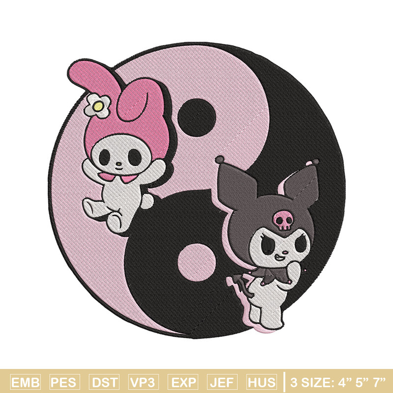 Kawaii Kuromi Embroidery Design, Hello kitty Embroidery, Embroidery File,Anime Embroidery, Anime shirt, Digital download.jpg