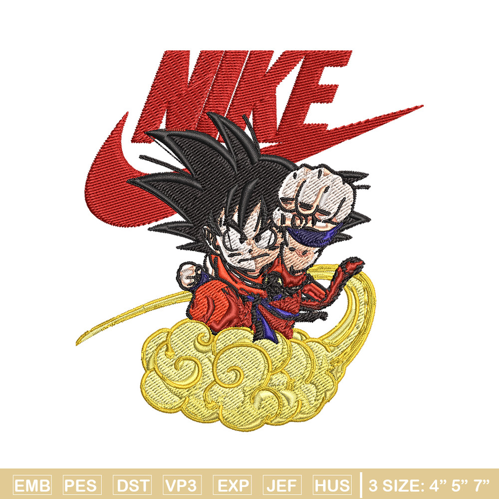 Kid Goku magic cloud Nike Embroidery design, Dragon ball Embroidery, Nike design, Embroidery file, Instant download..jpg