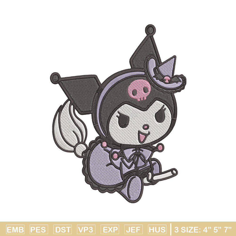 Kuromi Embroidery Design, Hello kitty Embroidery, Embroidery File,Anime Embroidery, Anime shirt, Digital download.jpg