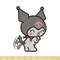 Kuromi sticker Embroidery Design, Hello kitty Embroidery, Embroidery File, Anime Embroidery,Anime shirt,Digital download.jpg