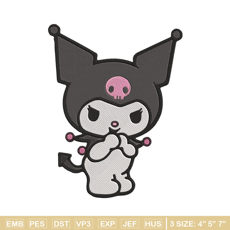 Kuromi sticker Embroidery Design, Hello kitty Embroidery, Embroidery File,Anime Embroidery,Anime shirt,Digital download..jpg