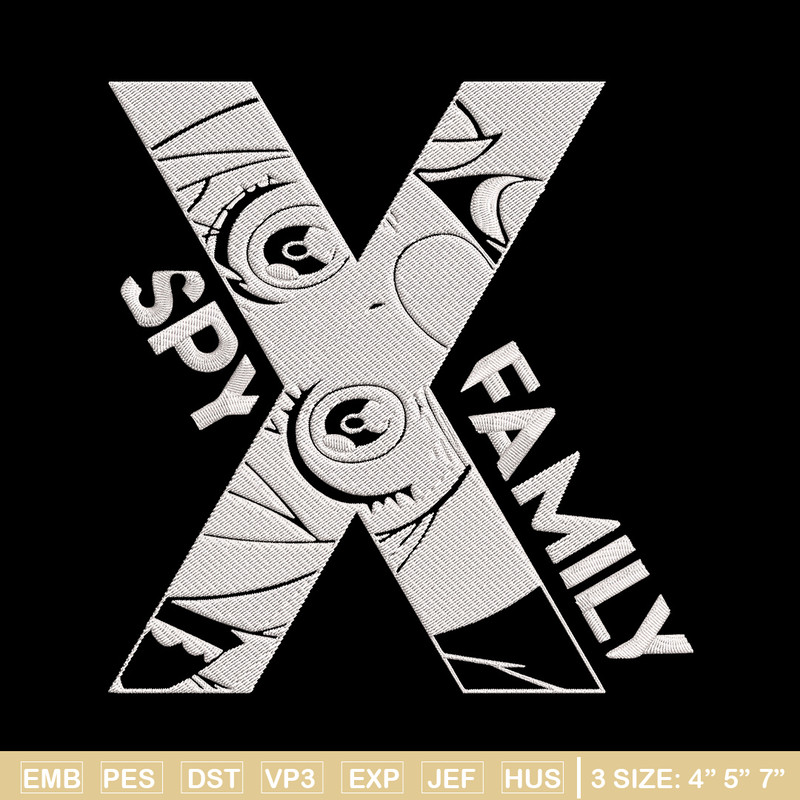Logo spy x family Embroidery Design, Spy x family Embroidery, Embroidery File, Anime Embroidery, Digital download.jpg