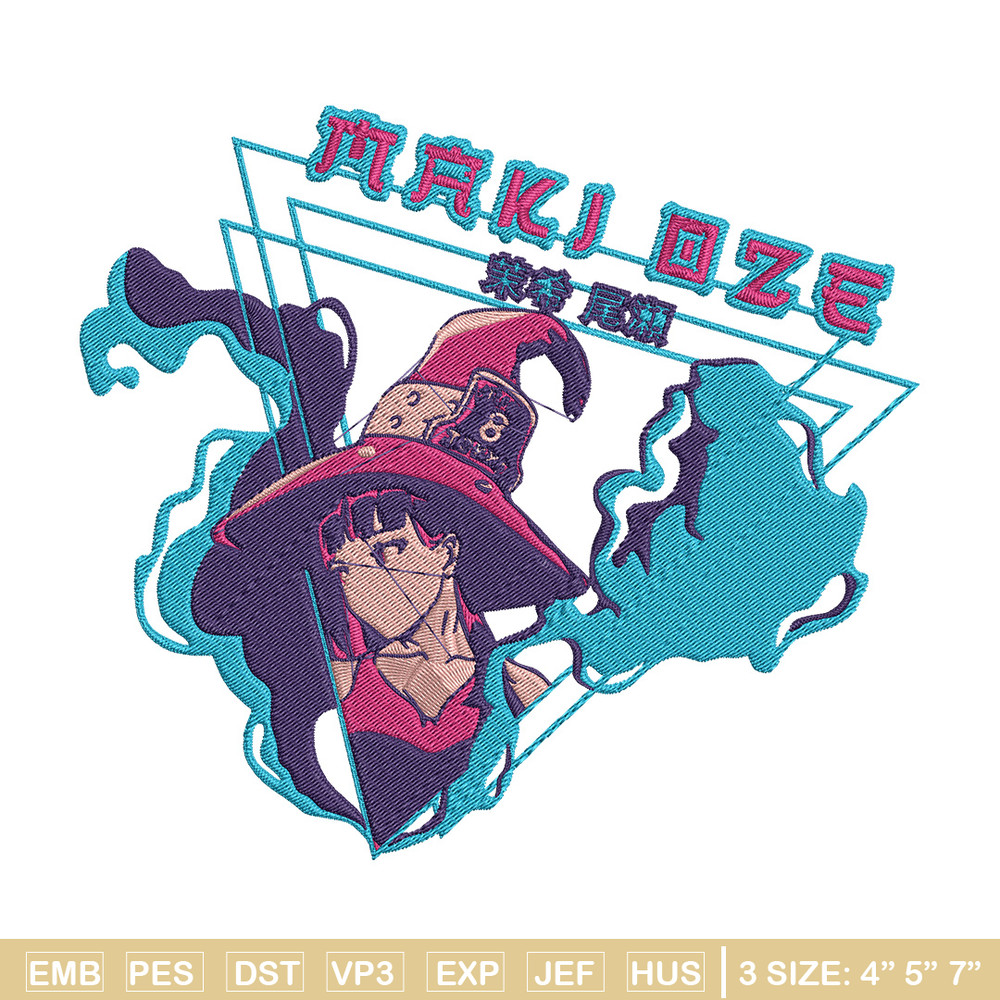 Maki Oze Embroidery Design, Fire force Embroidery, Embroidery File, Anime Embroidery, Anime shirt, Digital download.jpg